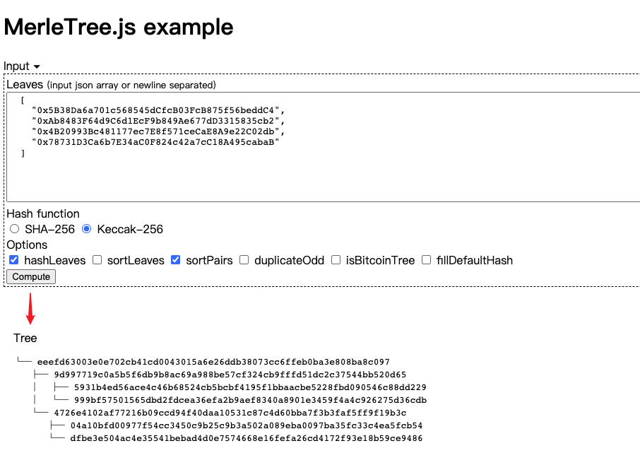 Generating Merkle Tree